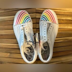 VANS Old Skool Amirah Kassem White Rainbow Leather Shoes Womens 8 Flour Shop